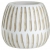 Κασπώ ξύλινο λευκό-natural 19x17εκ Inart 3-70-804-0064