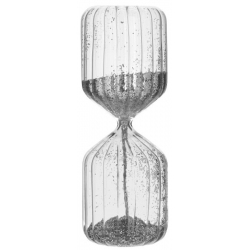 Κλεψύδρα γυάλινη με ασημί άμμο 9x25εκ Inart 3-70-151-0684