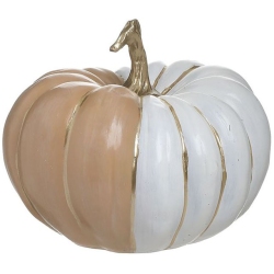 Κολοκύθα διακοσμητική πολυρεσίνης natural-λευκό 16x14εκ Inart 3-70-547-0932