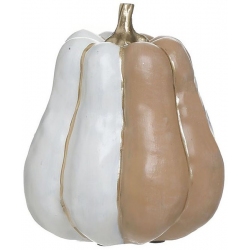 Κολοκύθα διακοσμητική πολυρεσίνης natural-λευκό 11x13εκ Inart 3-70-547-0933