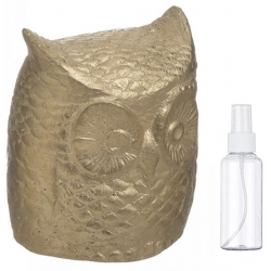 Φιγούρα διακοσμητική κεραμική Κουκουβάγια χρυσό 9x9x11εκ Inart 6-80-392-0016