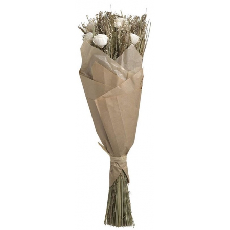 Μπουκέτο διακοσμητικό λευκό 15x52εκ Inart 3-85-483-0001