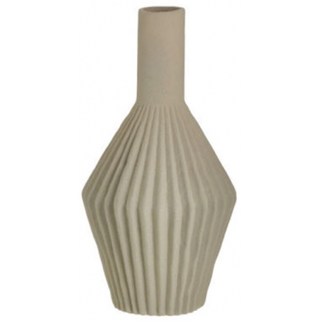 Βάζο κεραμικό μπεζ 15x30εκ Inart 3-70-146-0500