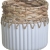 Βάζο κεραμικό-ψάθινο λευκό-natural 18x17εκ Inart 3-70-739-0129