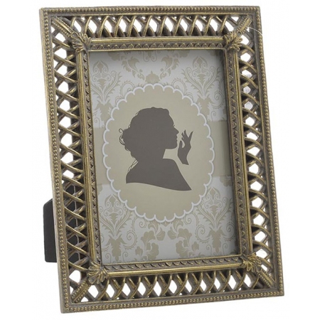 Κορνίζα πολυρεσίνης αντικέ χρυσό 15x20εκ Inart 3-30-634-0082