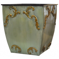 Κασπώ μεταλλικό πετρόλ-χρυσό 32x35εκ Inart 3-70-090-0155