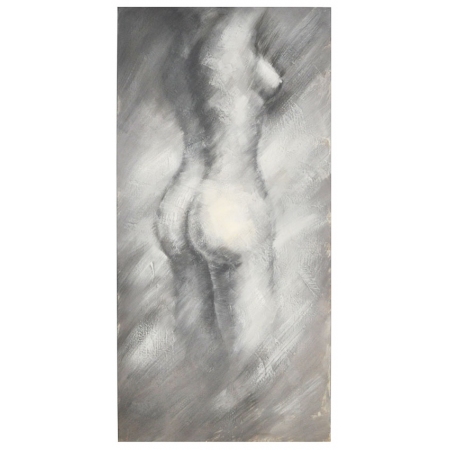 Πίνακας σε καμβά Γυναίκα γκρι-λευκό 70x140εκ Pol 75997