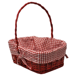 Καλάθι ψάθινο κόκκινο 21x26x30εκ Ra-Ba ΠΑ10995Ο