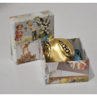 Γούρι κρεμαστό μεταλλικό Ρόδι χρυσό-γαλάζιο 6.5x25εκ Marten 102-0498