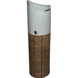 Βάζο κεραμικό 40εκ λευκό-καφέ 15-00-16333