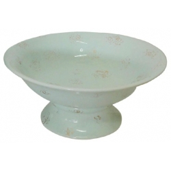 Κουπ με πόδι κεραμικό βεραμάν/χρυσό 23εκ Marhome 15-00-17461-1