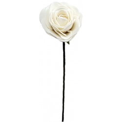 Κλαδί διακοσμητικό Τριαντάφυλλο λευκό 73εκ Marhome 6068-1