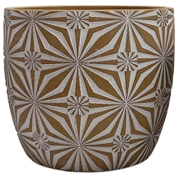 Κασπώ τσιμεντένιο καφέ-λευκό 18x17.5εκ Marhome 06-20049