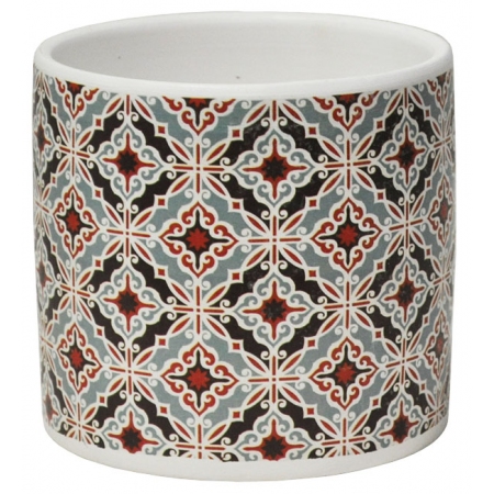 Κασπώ κεραμικό Μωσαϊκό πετρόλ-μπορντώ 11.5x11εκ Marhome 24608