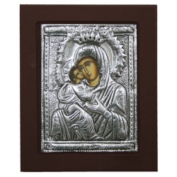 Εικόνα ξύλινη-αλουμίνιο Παναγία Γλυκοφιλούσα 14x1.8x17εκ Marhome 1215B