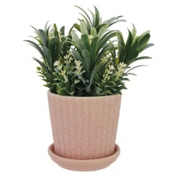 Φυτό διακοσμητικό σε γλάστρα Ανθάκια πράσινο-λευκό 13x21εκ Marhome 18002-3