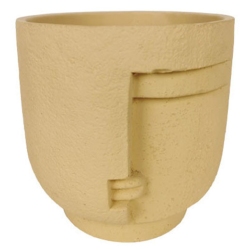 Κασπώ τσιμεντένιο Πρόσωπο κίτρινο 16x16εκ Marhome 06-20295