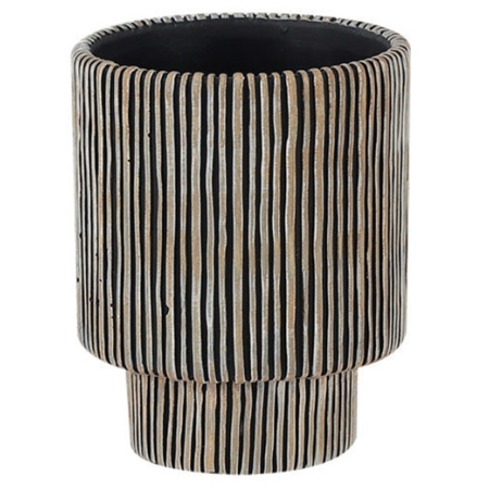 Κασπώ τσιμεντένιο μπεζ-μαύρο 17.5x22εκ Marhome 06-20247