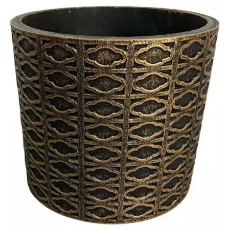 Κασπώ τσιμεντένιο αντικέ χρυσό 19x17εκ Marhome 06-20748