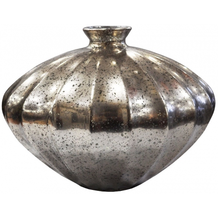 Βάζο γυάλινο Vintage ασημί 32x28εκ VSM 0011266