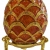 Αυγό διακοσμητικό Faberge με στρας και σμάλτο πορτοκαλί-χρυσό 8x12εκ Sinialo 5164007