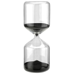 Κλεψύδρα γυάλινη με μαύρη άμμο 6.5x16εκ Estia 01-28619