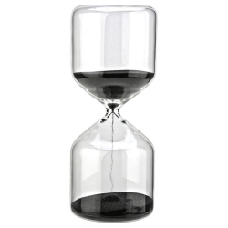 Κλεψύδρα γυάλινη με μαύρη άμμο 6x12.5εκ Estia 01-28602
