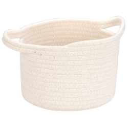 Καλάθι υφασμάτινο Blanca λευκό 25x19x14εκ Estia 02-29616