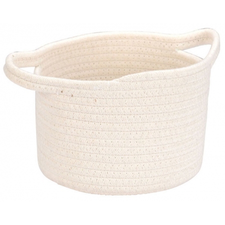 Καλάθι υφασμάτινο Blanca λευκό 25x19x14εκ Estia 02-29616