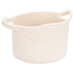 Καλάθι υφασμάτινο Blanca λευκό 27x21x15εκ Estia 02-29609