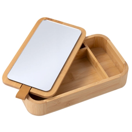 Μπιζουτιέρα ξύλινη Bamboo essentials natural 23x13.5x4εκ Estia 02-35327
