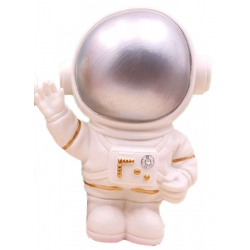 Κουμπαράς πλαστικός Αστροναύτης λευκό-ασημί 16.5x11x22.5εκ Δωρόσημο 14870