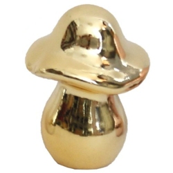 Μανιτάρι διακοσμητικό κεραμικό χρυσό 6.5x10εκ Δωρόσημο 15414