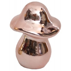 Μανιτάρι διακοσμητικό κεραμικό ροζ χρυσό 6.5x10εκ Δωρόσημο 15414