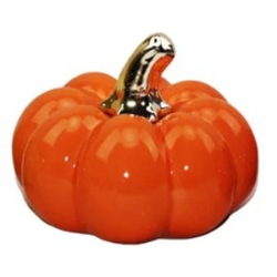 Κολοκύθα διακοσμητική κεραμική πορτοκαλί 10x7εκ Δωρόσημο 16867