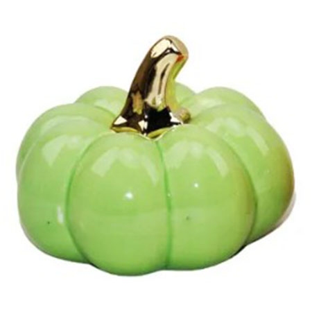 Κολοκύθα διακοσμητική κεραμική πράσινη 11x8.5εκ Δωρόσημο 16868