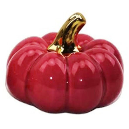 Κολοκύθα διακοσμητική κεραμική ροζ 11x8.5εκ Δωρόσημο 16868