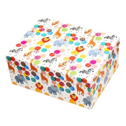 Κουτί συσκευασίας χάρτινο Ζωάκια λευκό 21x15x9εκ Δωρόσημο 18252-2