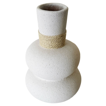 Βάζο κεραμικό λευκό 12x18εκ Δωρόσημο 17942