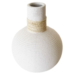 Βάζο κεραμικό λευκό 9x16.5εκ Δωρόσημο 17950