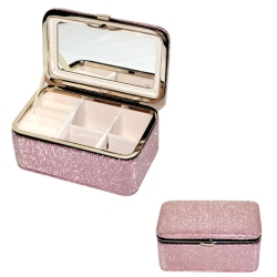 Μπιζουτιέρα με στρας ροζ 12x7x6εκ Δωρόσημο 18273