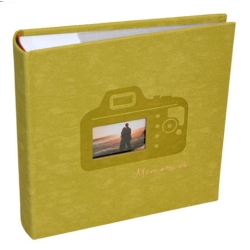 Άλμπουμ φωτογραφιών λαδί 10x15εκ 200 θέσεις Δωρόσημο 18051