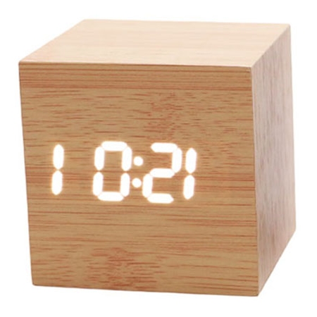 Ρολόι-ξυπνητήρι ψηφιακό natural 6.5x6.5x6.5εκ Δωρόσημο 17185