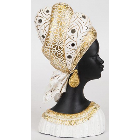 Φιγούρα διακοσμητική πολυρεσίνης Γυναίκα χρυσό-μαύρο 14x8x26εκ Estheti 752-27044