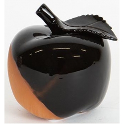 Μήλο διακοσμητικό κεραμικό μαύρο 10x9.5x10εκ Estheti 752-28513