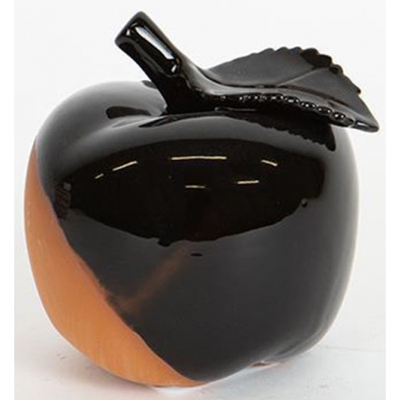 Μήλο διακοσμητικό κεραμικό μαύρο 10x9.5x10εκ Estheti 752-28513