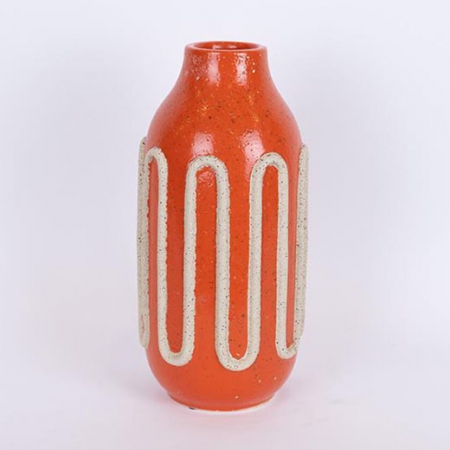 Βάζο κεραμικό κεραμιδί-μπεζ 15x32εκ Estheti 752-20334