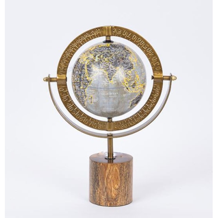 Υδρόγειος μεταλλική καφέ-πράσινο 21x12x30εκ Estheti 752-19016