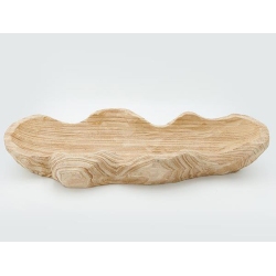 Πιατέλα διακοσμητική ξύλινη natural 56x24x8εκ Estheti 819-00397