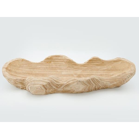 Πιατέλα διακοσμητική ξύλινη natural 56x24x8εκ Estheti 819-00397